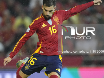 Alex Baena left winger of Spain and Villarreal CF before scoring his sides first goal during the UEFA Nations League 2024/25 League A Group...