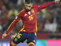 Alex Baena left winger of Spain and Villarreal CF before scoring his sides first goal during the UEFA Nations League 2024/25 League A Group...