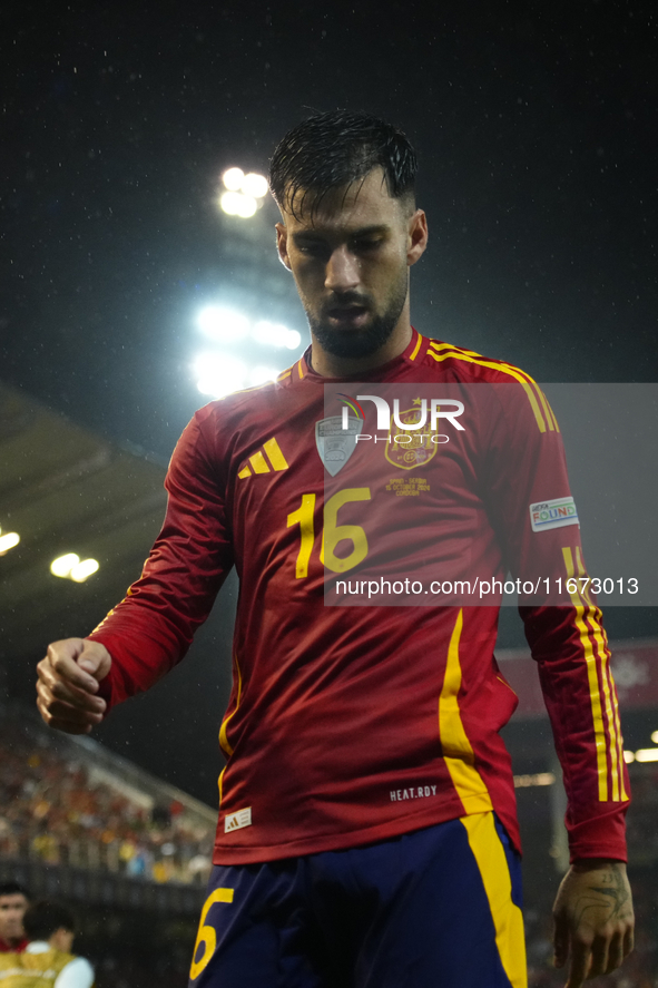 Alex Baena left winger of Spain and Villarreal CF during the UEFA Nations League 2024/25 League A Group A4 match between Spain and Serbia at...