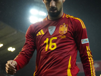 Alex Baena left winger of Spain and Villarreal CF during the UEFA Nations League 2024/25 League A Group A4 match between Spain and Serbia at...