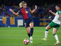 Alexia Putellas and Vilde Hasund play during the match between FC Barcelona Women and Hammarby IF Women, corresponding to week 2 of group D...