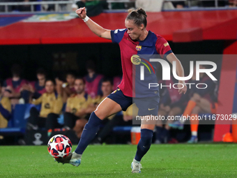 Ewa Pajor plays during the match between FC Barcelona Women and Hammarby IF Women, corresponding to week 2 of group D of the UEFA Women's Ch...