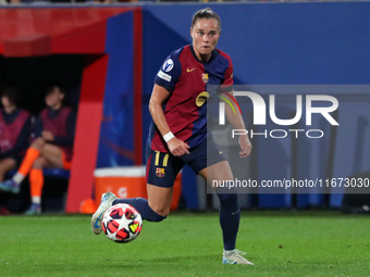 Ewa Pajor plays during the match between FC Barcelona Women and Hammarby IF Women, corresponding to week 2 of group D of the UEFA Women's Ch...