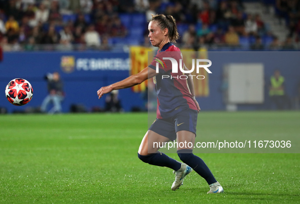 Ewa Pajor plays during the match between FC Barcelona Women and Hammarby IF Women, corresponding to week 2 of group D of the UEFA Women's Ch...