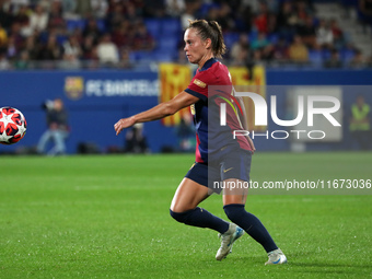 Ewa Pajor plays during the match between FC Barcelona Women and Hammarby IF Women, corresponding to week 2 of group D of the UEFA Women's Ch...