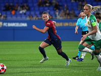 Ewa Pajor plays during the match between FC Barcelona Women and Hammarby IF Women, corresponding to week 2 of group D of the UEFA Women's Ch...