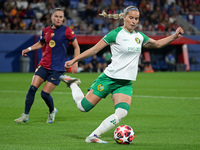 Eva Nystroem plays during the match between FC Barcelona Women and Hammarby IF Women, corresponding to week 2 of group D of the UEFA Women's...