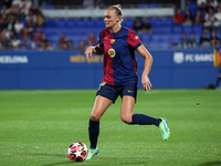 Fridolina Rolfo plays during the match between FC Barcelona Women and Hammarby IF Women, corresponding to week 2 of group D of the UEFA Wome...