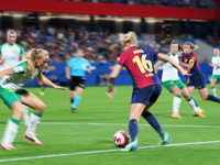 Fridolina Rolfo plays during the match between FC Barcelona Women and Hammarby IF Women, corresponding to week 2 of group D of the UEFA Wome...