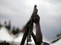 A farmer displays his group produce as the Lagos State Ministry of Agriculture and Food Systems concludes activities for the 2024 World Food...