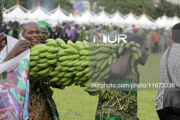 Farmers display their produce as the Lagos State Ministry of Agriculture and Food Systems concludes activities marking the 2024 World Food D...