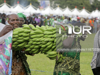 Farmers display their produce as the Lagos State Ministry of Agriculture and Food Systems concludes activities marking the 2024 World Food D...