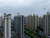 A real estate project is under construction in Qingjiangpu District, Huai'an City, Jiangsu Province, China, on October 17, 2024. (