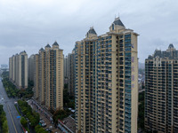 A property of Evergrande Real Estate is seen in Huai'an, China, on October 17, 2024. (