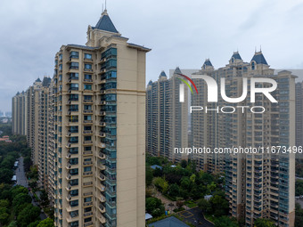 A property of Evergrande Real Estate is seen in Huai'an, China, on October 17, 2024. (