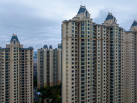 A property of Evergrande Real Estate is seen in Huai'an, China, on October 17, 2024. (