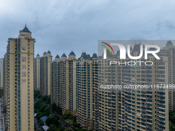 A property of Evergrande Real Estate is seen in Huai'an, China, on October 17, 2024. (