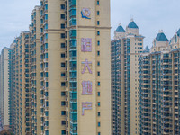 A property of Evergrande Real Estate is seen in Huai'an, China, on October 17, 2024. (