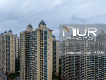 A property of Evergrande Real Estate is seen in Huai'an, China, on October 17, 2024. (