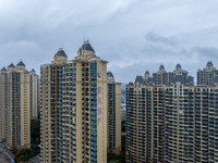 A property of Evergrande Real Estate is seen in Huai'an, China, on October 17, 2024. (