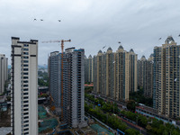 A property of Evergrande Real Estate is seen in Huai'an, China, on October 17, 2024. (