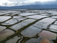 The colorful Salt Lake is seen after the rain in Yuncheng, China, on October 17, 2024. (