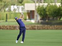 Daniel Brown of England plays his second shot on the 14th hole on day one of the Estrella Damm N.A. Andalucia Masters 2024 at Real Club de G...