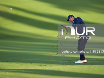 Bernd Wiesberger of Austria plays his second shot on the 10th hole on day one of the Estrella Damm N.A. Andalucia Masters 2024 at Real Club...