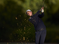 Tom McKibbin of Northern Ireland plays his second shot on the 10th hole on day one of the Estrella Damm N.A. Andalucia Masters 2024 at Real...