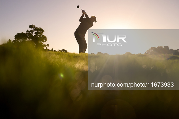 Bernd Wiesberger of Austria tees off on the 11th hole on day one of the Estrella Damm N.A. Andalucia Masters 2024 at Real Club de Golf Sotog...