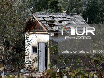 A damaged building is in Vylkove, Ukraine, on October 11, 2024, in the Odesa region, southern Ukraine, which is under constant Russian drone...