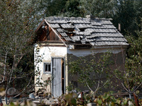 A damaged building is in Vylkove, Ukraine, on October 11, 2024, in the Odesa region, southern Ukraine, which is under constant Russian drone...