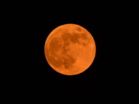 A view of the full moon on the occasion of Sharad Purnima in Nagaon District, Assam, India, on October 17, 2024. (