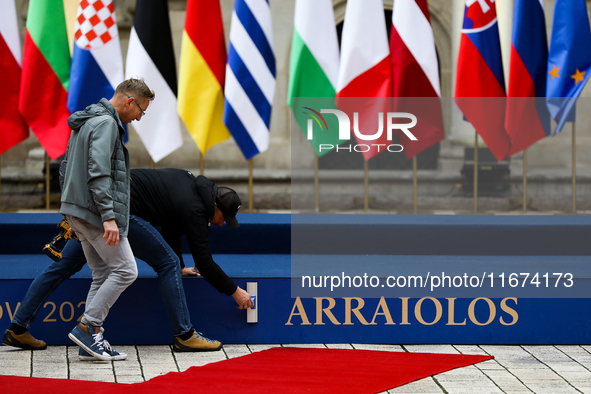 The Presidents of the Arraiolos Group meet at Wawel Castle in Krakow, Poland, on October 11, 2024. Arraiolos is an informal, annual meeting...