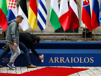 The Presidents of the Arraiolos Group meet at Wawel Castle in Krakow, Poland, on October 11, 2024. Arraiolos is an informal, annual meeting...