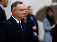 President of Poland Andrzej Duda attends the meeting of the presidents of the Arraiolos group at Wawel Castle in Krakow, Poland, on October...