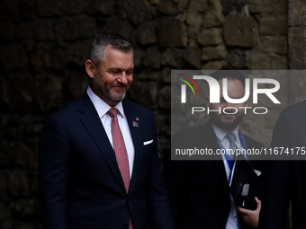 President of Slovakia Peter Pellegrini attends the meeting of the presidents of the Arraiolos group at Wawel Castle in Krakow, Poland, on Oc...