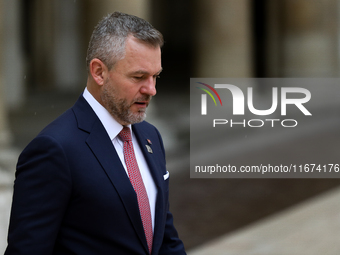 President of Slovakia Peter Pellegrini attends the meeting of the presidents of the Arraiolos group at Wawel Castle in Krakow, Poland, on Oc...