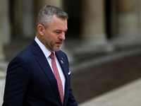 President of Slovakia Peter Pellegrini attends the meeting of the presidents of the Arraiolos group at Wawel Castle in Krakow, Poland, on Oc...