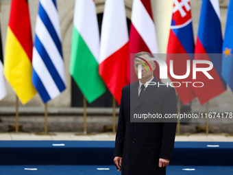 President of Poland Andrzej Duda attends the meeting of the presidents of the Arraiolos group at Wawel Castle in Krakow, Poland, on October...