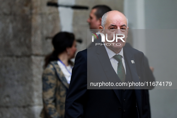 Hungarian President Tamas Sulyok attends the meeting of the presidents of the Arraiolos group at Wawel Castle in Krakow, Poland, on October...