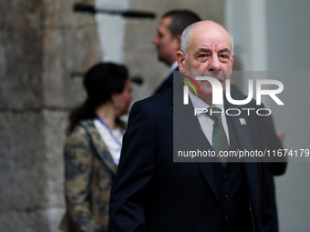 Hungarian President Tamas Sulyok attends the meeting of the presidents of the Arraiolos group at Wawel Castle in Krakow, Poland, on October...