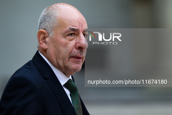 Hungarian President Tamas Sulyok attends the meeting of the presidents of the Arraiolos group at Wawel Castle in Krakow, Poland, on October...