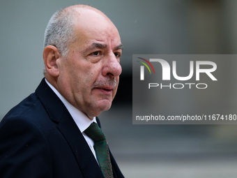 Hungarian President Tamas Sulyok attends the meeting of the presidents of the Arraiolos group at Wawel Castle in Krakow, Poland, on October...