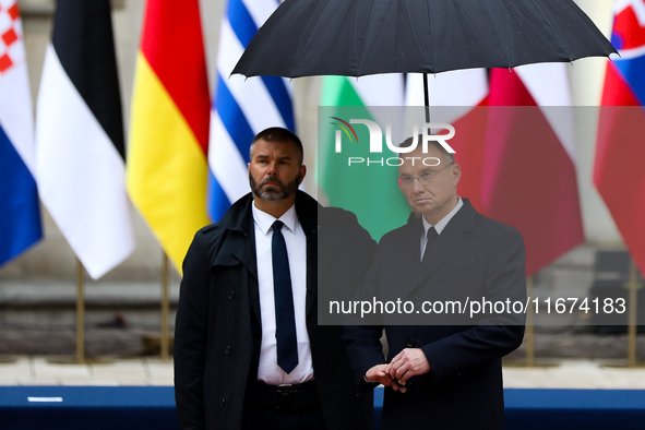 President of Poland Andrzej Duda attends the meeting of the presidents of the Arraiolos group at Wawel Castle in Krakow, Poland, on October...