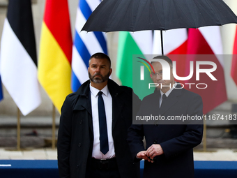 President of Poland Andrzej Duda attends the meeting of the presidents of the Arraiolos group at Wawel Castle in Krakow, Poland, on October...