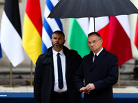 President of Poland Andrzej Duda attends the meeting of the presidents of the Arraiolos group at Wawel Castle in Krakow, Poland, on October...