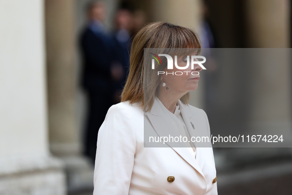 President of Greece Katerina Sakellaropoulou attends the meeting of the presidents of the Arraiolos group at Wawel Castle in Krakow, Poland,...