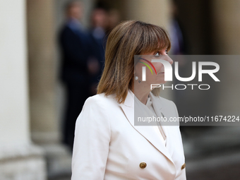 President of Greece Katerina Sakellaropoulou attends the meeting of the presidents of the Arraiolos group at Wawel Castle in Krakow, Poland,...