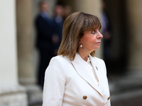 President of Greece Katerina Sakellaropoulou attends the meeting of the presidents of the Arraiolos group at Wawel Castle in Krakow, Poland,...